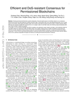 Efficient and DoS-resistant Consensus for Permissioned Blockchains