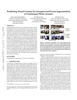 Predicting Visual Context for Unsupervised Event Segmentation in
  Continuous Photo-streams