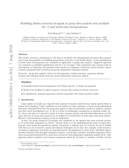 Modelling hidden structure of signals in group data analysis with
  modified (Lr, 1) and block-term decompositions