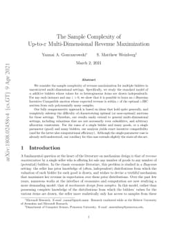 The Sample Complexity of Up-to-$\varepsilon$ Multi-Dimensional Revenue
  Maximization