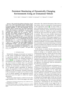 Persistent Monitoring of Dynamically Changing Environments Using an
  Unmanned Vehicle