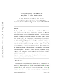 A Novel Disparity Transformation Algorithm for Road Segmentation