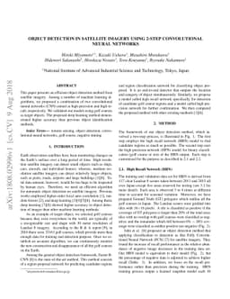 Object Detection in Satellite Imagery using 2-Step Convolutional Neural
  Networks