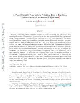 A Panel Quantile Approach to Attrition Bias in Big Data: Evidence from a
  Randomized Experiment
