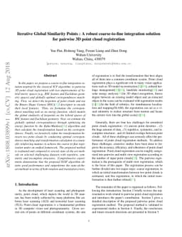 Iterative Global Similarity Points : A robust coarse-to-fine integration
  solution for pairwise 3D point cloud registration