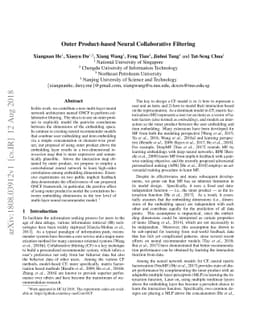 Outer Product-based Neural Collaborative Filtering