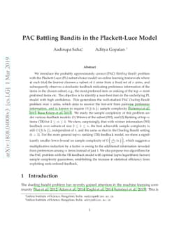 PAC Battling Bandits in the Plackett-Luce Model
