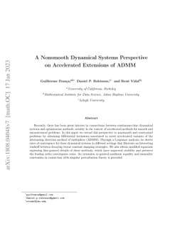 A Nonsmooth Dynamical Systems Perspective on Accelerated Extensions of
  ADMM