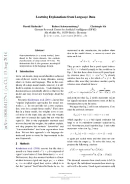 Learning Explanations from Language Data