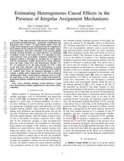 Estimating Heterogeneous Causal Effects in the Presence of Irregular
  Assignment Mechanisms