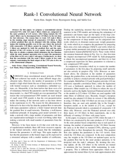 Rank-1 Convolutional Neural Network