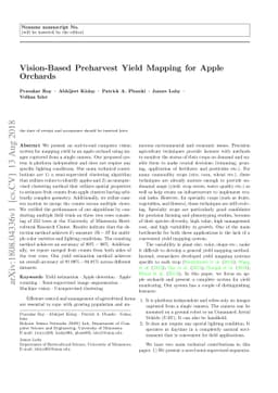 Vision-Based Preharvest Yield Mapping for Apple Orchards