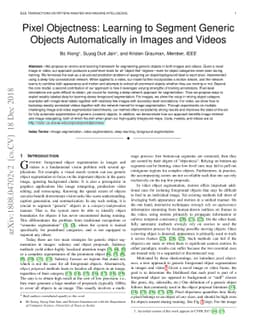 Pixel Objectness: Learning to Segment Generic Objects Automatically in
  Images and Videos