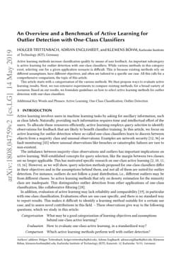 An Overview and a Benchmark of Active Learning for Outlier Detection
  with One-Class Classifiers