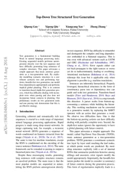 Top-Down Tree Structured Text Generation