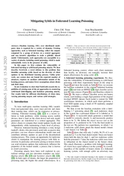 Mitigating Sybils in Federated Learning Poisoning