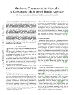 Multi-user Communication Networks: A Coordinated Multi-armed Bandit
  Approach
