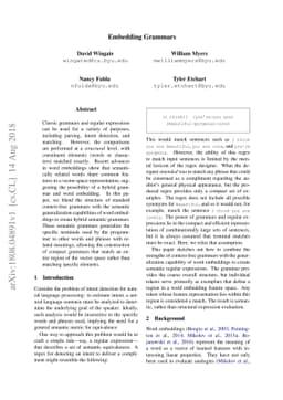 Embedding Grammars