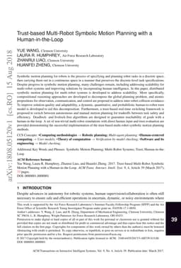 Trust-based Multi-Robot Symbolic Motion Planning with a
  Human-in-the-Loop