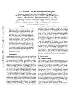 LSTM-Based Goal Recognition in Latent Space