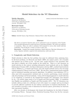 Model Selection via the VC-Dimension