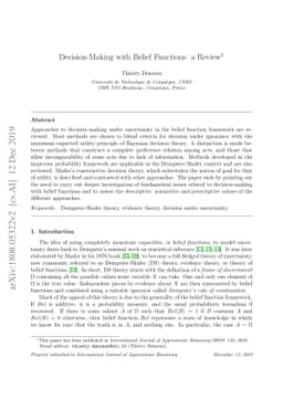 Decision-Making with Belief Functions: a Review