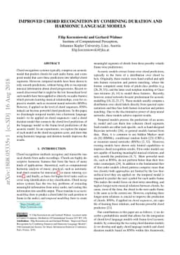 Improved Chord Recognition by Combining Duration and Harmonic Language
  Models