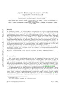 Linguistic data mining with complex networks: a stylometric-oriented
  approach