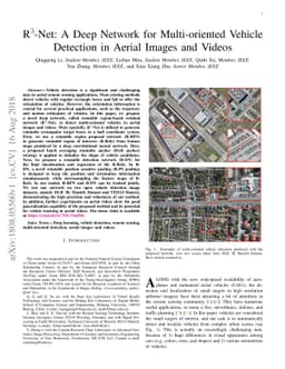 R$^3$-Net: A Deep Network for Multi-oriented Vehicle Detection in Aerial
  Images and Videos