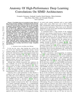 Anatomy Of High-Performance Deep Learning Convolutions On SIMD
  Architectures
