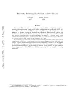 Efficiently Learning Mixtures of Mallows Models