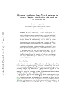 Dynamic Routing on Deep Neural Network for Thoracic Disease
  Classification and Sensitive Area Localization
