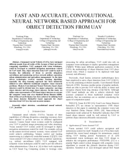 Fast and Accurate, Convolutional Neural Network Based Approach for
  Object Detection from UAV