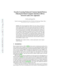 Transfer Learning Enhanced Common Spatial Pattern Filtering for Brain
  Computer Interfaces (BCIs): Overview and a New Approach