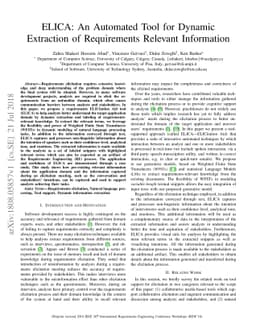 ELICA: An Automated Tool for Dynamic Extraction of Requirements Relevant
  Information