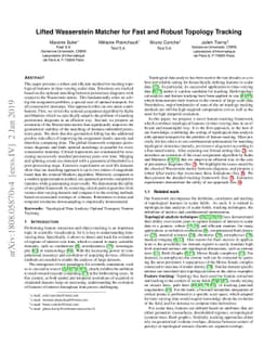 Lifted Wasserstein Matcher for Fast and Robust Topology Tracking