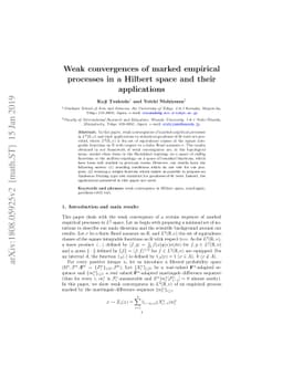 Weak convergences of marked empirical processes in a Hilbert space and
  their applications