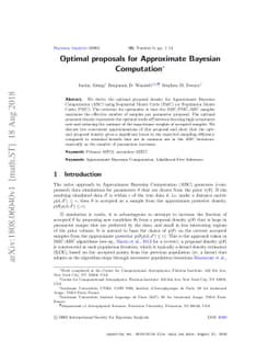 Optimal proposals for Approximate Bayesian Computation