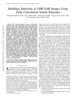 Buildings Detection in VHR SAR Images Using Fully Convolution Neural
  Networks