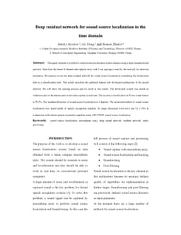 Deep Residual Network for Sound Source Localization in the Time Domain