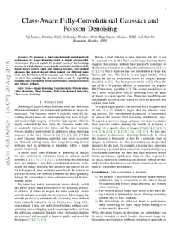 Class-Aware Fully-Convolutional Gaussian and Poisson Denoising