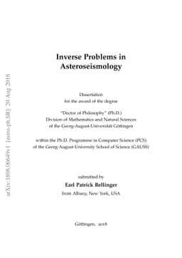 Inverse Problems in Asteroseismology