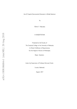 Use Of Vapnik-Chervonenkis Dimension in Model Selection