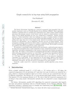 Graph connectivity in log steps using label propagation