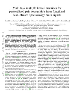 Multi-task multiple kernel machines for personalized pain recognition
  from functional near-infrared spectroscopy brain signals