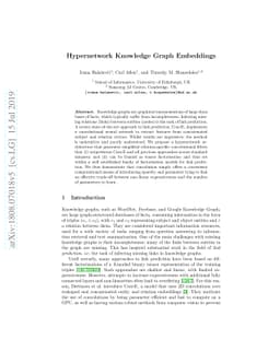 Hypernetwork Knowledge Graph Embeddings