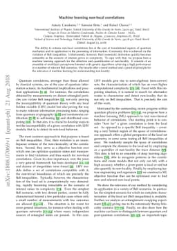 Machine learning non-local correlations