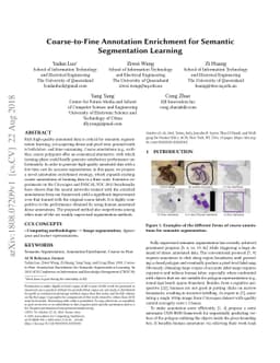 Coarse-to-Fine Annotation Enrichment for Semantic Segmentation Learning