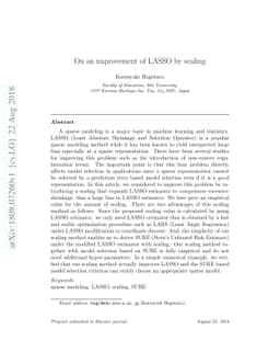 On an improvement of LASSO by scaling