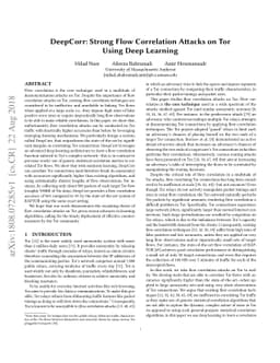DeepCorr: Strong Flow Correlation Attacks on Tor Using Deep Learning